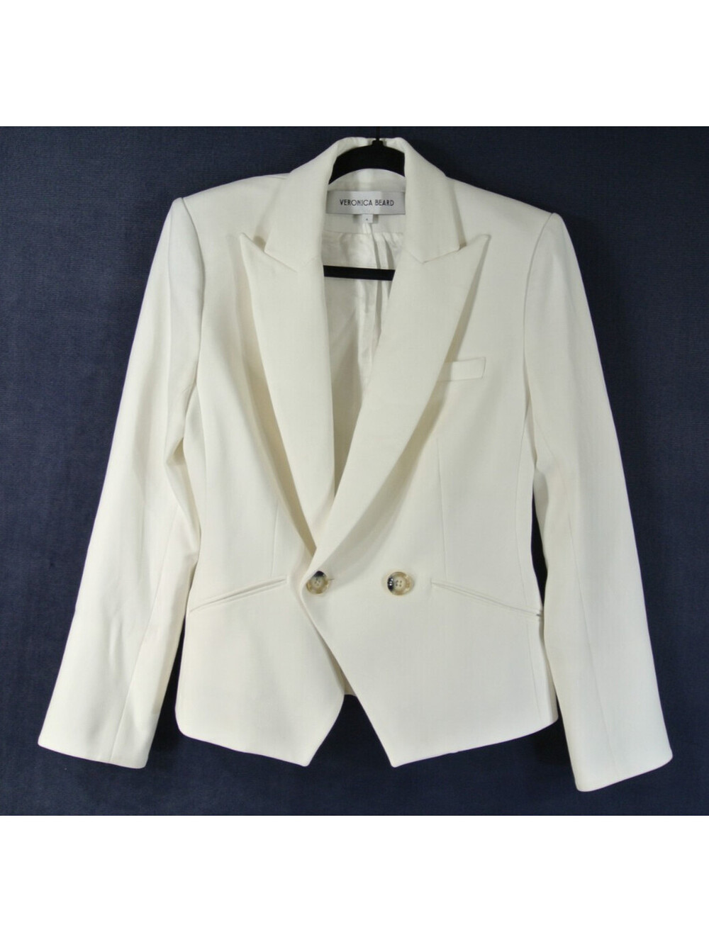 NEW, VERONICA BEARD Cropped Rickie Dickey Jacket in White Sz 6 #SJ2398 - Picture 8 of 14